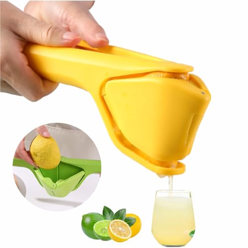iStarcas Lemon Squeezer, Effective at Squeezing Out Juice, Easy-to-Use, Very Sturdy, Lemon Juicer, Lime Squeezer, Citrus Juicers, Lemon Juicer Squeezer to Squeeze Lemons, Lime, Citrus, Orange(Yellow) - Image 1