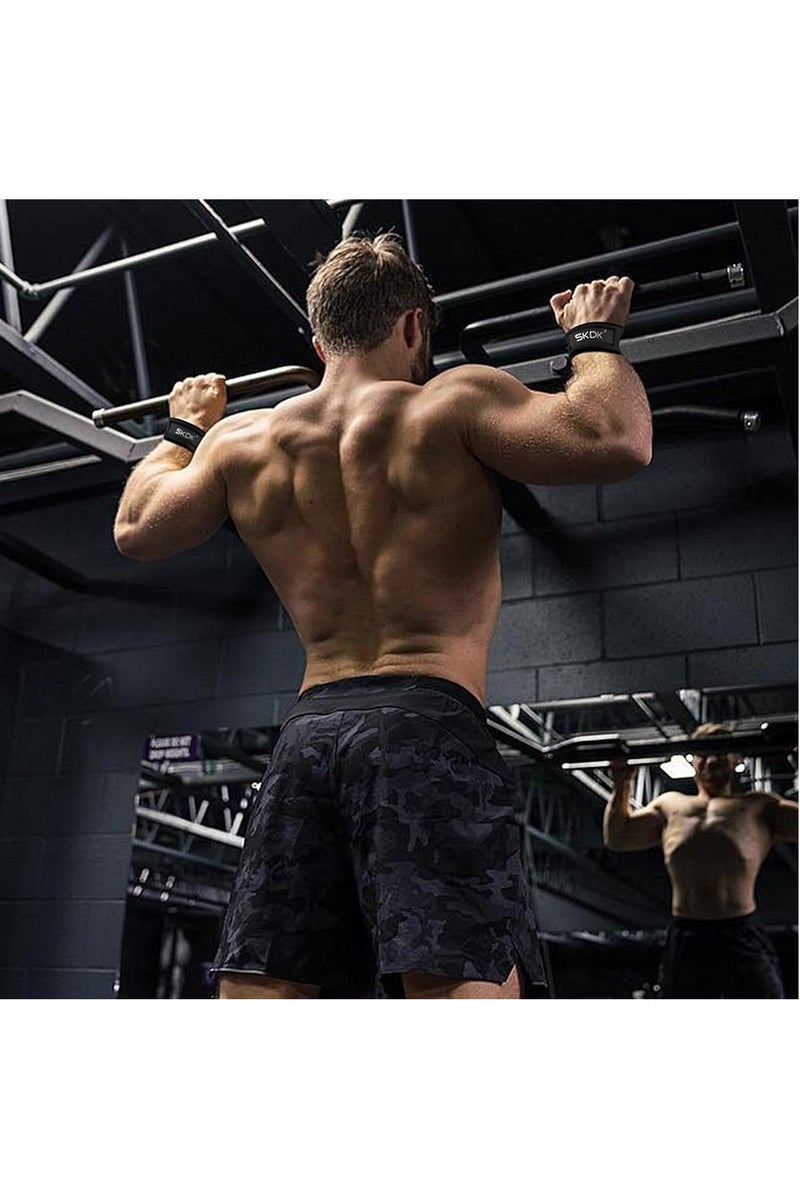 إس كي دي كي أشرطة رفع المعصم من القطن الصلب مقابض أشرطة رفع الأثقال مع بطانة معصم مبطنة من النيوبرين وسيليكون مضاد للانزلاق - لرفع الأثقال، كمال الأجسام، Xfit، تدريب القوة - Image 4