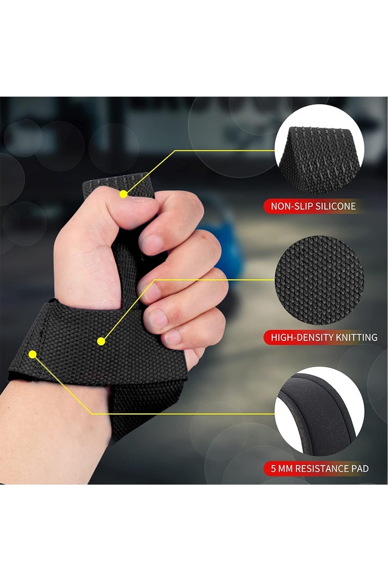 إس كي دي كي أشرطة رفع المعصم من القطن الصلب مقابض أشرطة رفع الأثقال مع بطانة معصم مبطنة من النيوبرين وسيليكون مضاد للانزلاق - لرفع الأثقال، كمال الأجسام، Xfit، تدريب القوة - Image 5