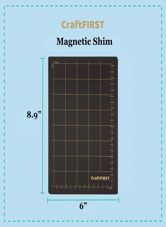 CraftFIRST 6 x 9 Magnetic Shim with Popular Card Size Grids Die Cutting Accessaries 2 Shims - Image 2
