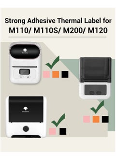 phomemo Multi-Purpose Round Self-Adhesive Label for M110/ M120/ M200/ M220/ M221 Label Printer, 50x50mm, 140 Labels/Roll (White)  - Image 4