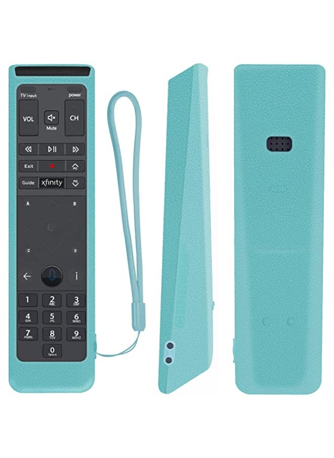 HuHa - Protective Silicone Remote Case for XFinity Comcast XR15 Voice Remote Control Shockproof Washable Skin-Friendly Remote Control Cover with Loop (Glow in Dark Blue) - Image 1