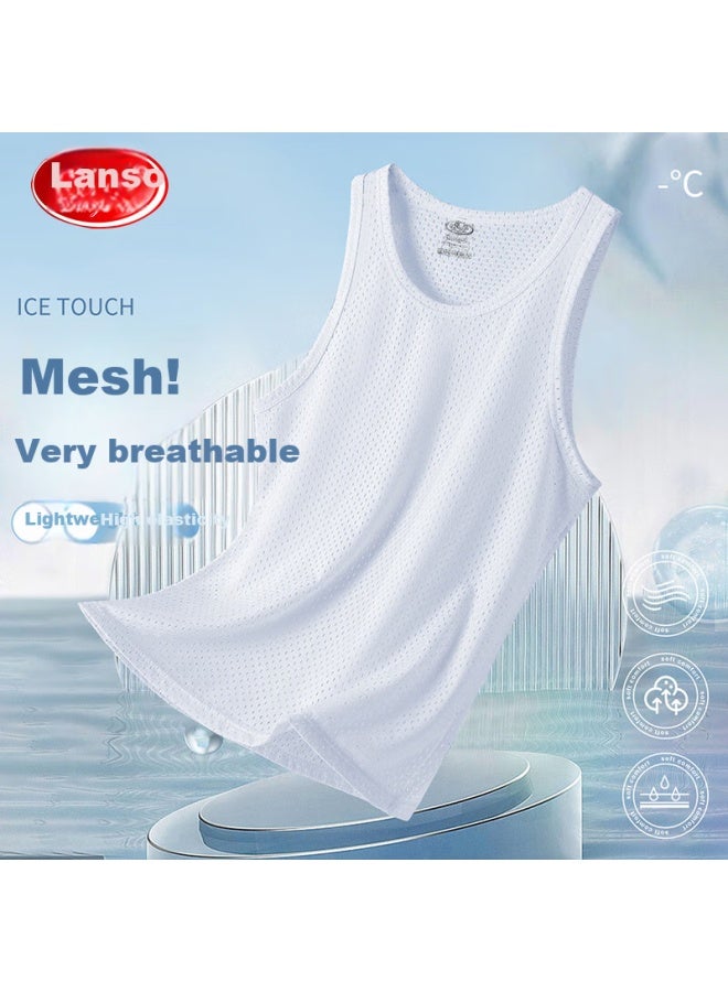 LANG SHA Langsha Kids' Mesh Sleeveless T-shirt For Boys Teenagers Summer Thin Vest High School Students Baby Sports Tank Top - Image 1