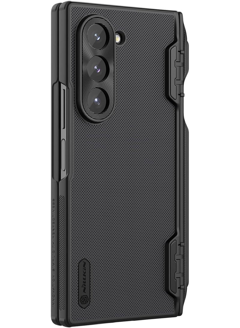 نيلكين جراب نيلكن سوبر فروستيد شيلد مع حامل قلم لهاتف سامسونج جالاكسي زد فولد 6 5G | قبضة محسنة وحامل مدمج - أسود - Image 3