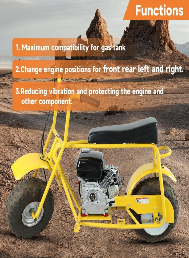 FVRITO Mini Bike Engine Mount Plate Compatible with Predator 212 224cc 97cc Coleman CT200U BT200X CC100X, Engine Motor Mounting Plate Bracket for Baja DB30 MBX10 GX160 OHV Clone Engine Minibike Parts - Image 2