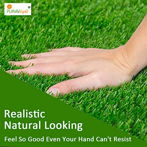 Purav Light Artificial Grass Door Mat| Perfect for Balcony, Home Decoration, Lawn, Indoor Outdoor Use| Anti Slip Water Proof Grass Mat| Green (15 x 23 Inches) - Image 5