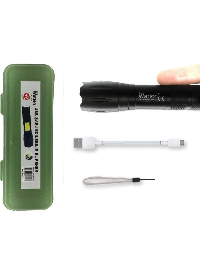 Watton Long Range Flashlight with Powerbank WT-039