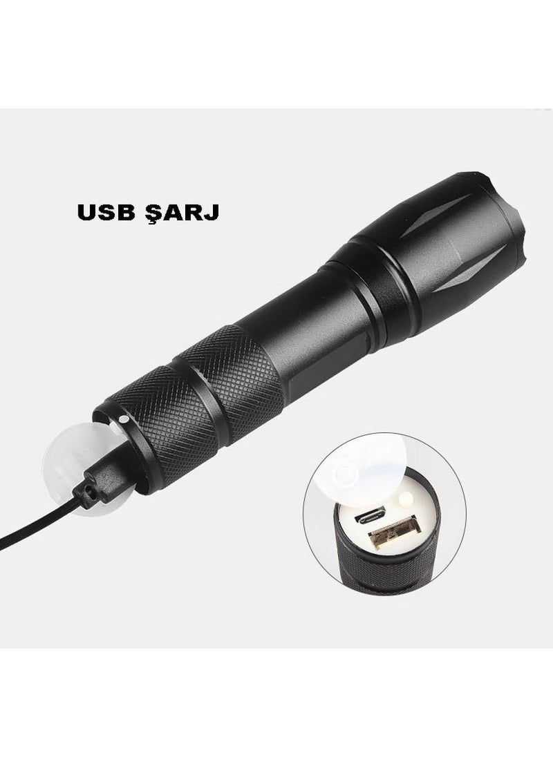 Watton Long Range Flashlight with Powerbank WT-039