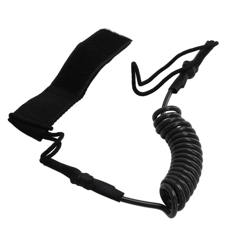 Kayak Oar Safety Rope Durable Strength Adjustable Paddle Board Accessories for Anti LostBlack - Image 1