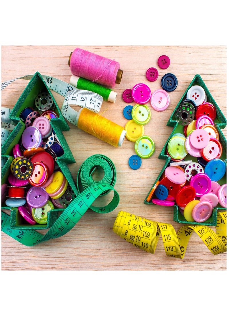 KASTWAVE 1000 Pcs Resin Buttons Assorted Sizes Round Craft Buttons for Sewing DIY Crafts Children's Manual Button Painting Mixed Colors  - Image 5