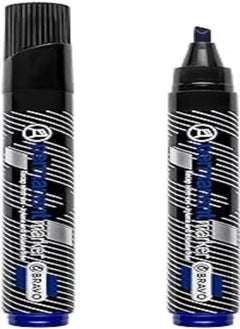 Bravo Sasco Bravo Marker Permanent Chisel tip - 12 Pen - Blue 