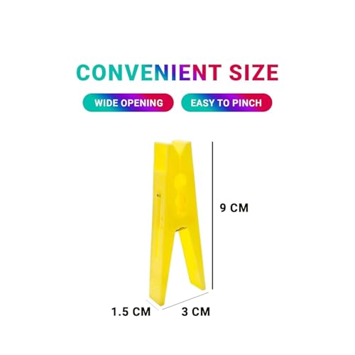 DECOFOLD Big Size Multicolour Cloth Clips for Drying Clothes/Plastic Hanging Pegs/Pins with Storage Box (24 Pcs) - Image 2