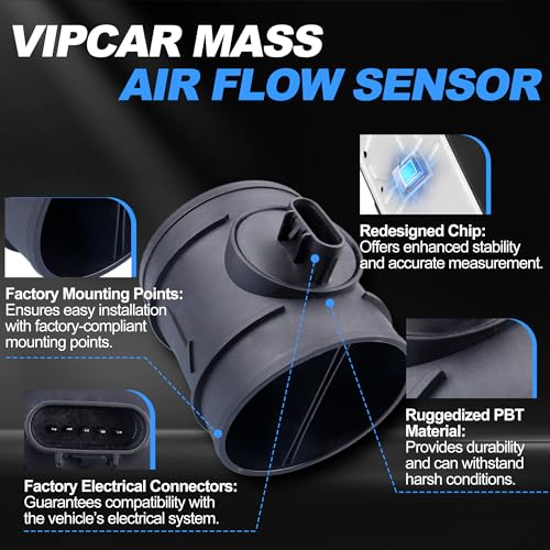 VIPCAR Mass Air Flow Sensor 15840812 MAF Sensor for Chevy 2007-2009 Silverado Sierra, 2007-09 Tahoe/Yukon, Avalanche Caprice, 2008-2009 G8 - Image 3