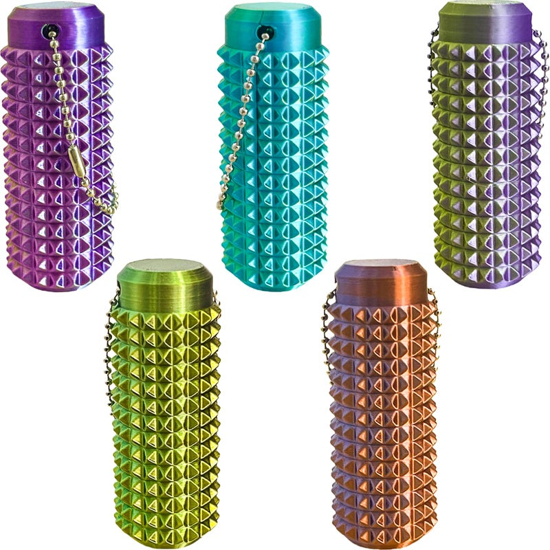 Deiviko Little Ouchies Fidget Pocket Mini Fidget Toy for Adults Pain Stim Fidget 3D Printed Venting Key Pendant 5pcs Spiky Grippie Stim Keychain for Anxiety Relief Positive Novelty Gifts for Friends - Image 3