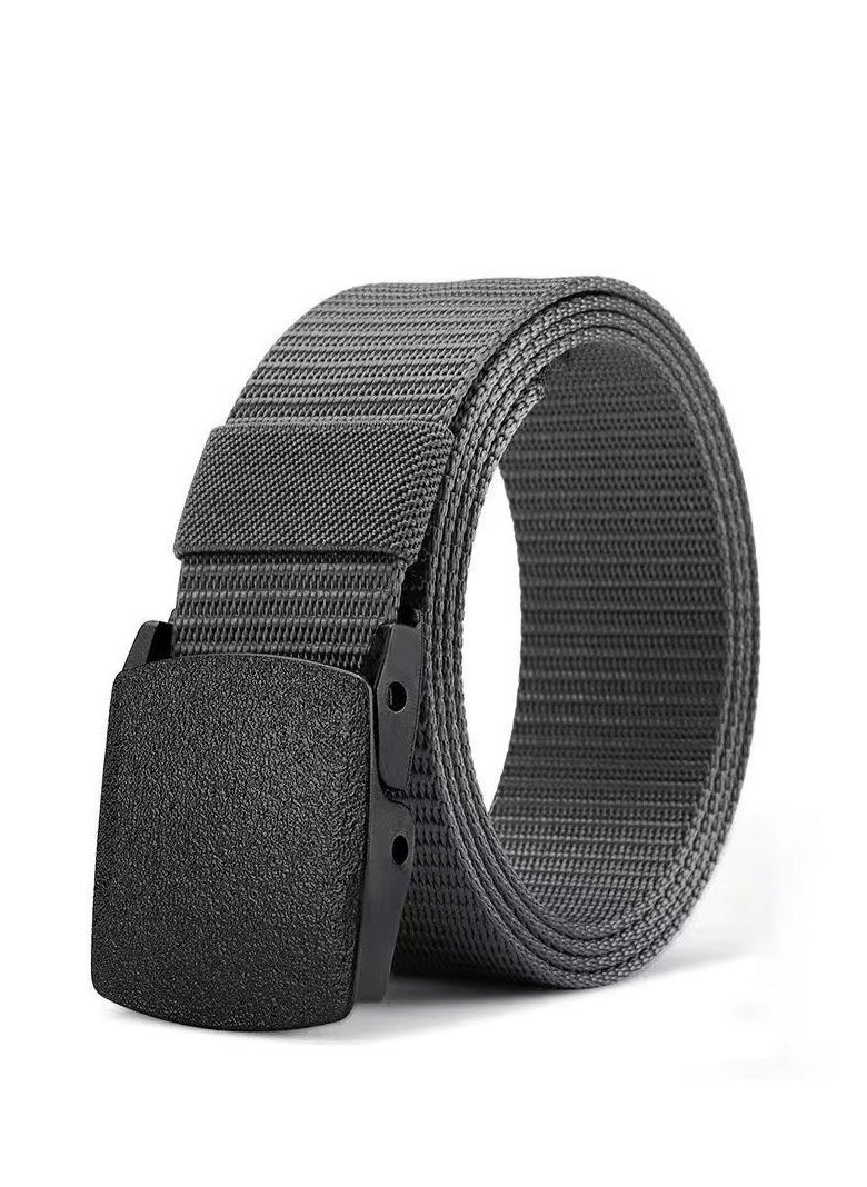 Generic Heavy Duty Nylon Waist Belt Metal-free Belt Military Combat Training Waistband,Grey  - Image 1