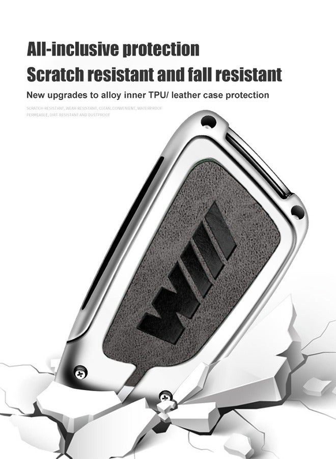 تنطبق على بي ام دبليو 2 5 6 7 X1 X2 X3 X5 X6 سلسلة سيارة بي ام دبليو مجموعة رئيسية ، سبائك الزنك والجلود الأصلية حالة ، مجموعة كاملة من الحماية الذكية التحكم عن بعد سيارة مفتاح مجموعة - Image 2