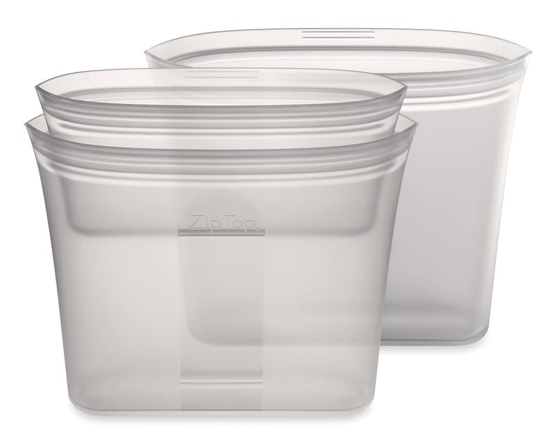 أكياس تخزين الطعام القابلة لإعادة الاستخدام من زيب توب مجموعة 3 أكياس رمادي 2 ساندويتش 1 وجبة خفيفة حاوية تحضير الوجبات من السيليكون آمنة للاستخدام في الميكروويف وغسالة الصحون والفريزر مصنوعة في الولايات المتحدة الأمريكية