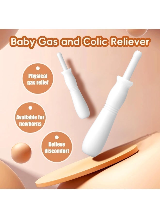 HPMY Baby Gas & Colic Reliever, 10-Pack Newborn Windi Baby Gas Relief Sticks, Gentle Tummy Tube for Gas & Colic in Newborns, Safe & Easy to Use - White - Image 5