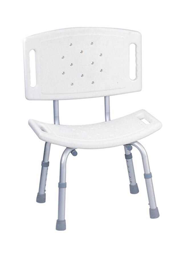 MEDIA6 Shower Chair With Backrest