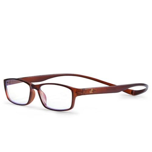 AEC OGFlex2 Magnetic Neck Resting Reading Glasses | Blue Light Blocking Spectacles | Portable Unisex Eyewear for Men & Women | (Brown, +1.50) - Image 1