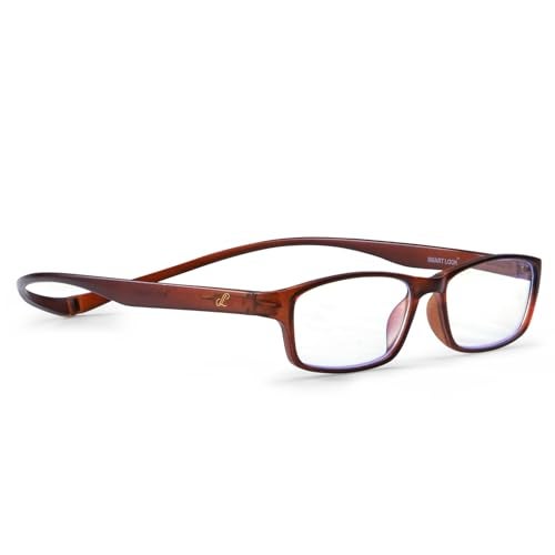 AEC OGFlex2 Magnetic Neck Resting Reading Glasses | Blue Light Blocking Spectacles | Portable Unisex Eyewear for Men & Women | (Brown, +1.50) - Image 3