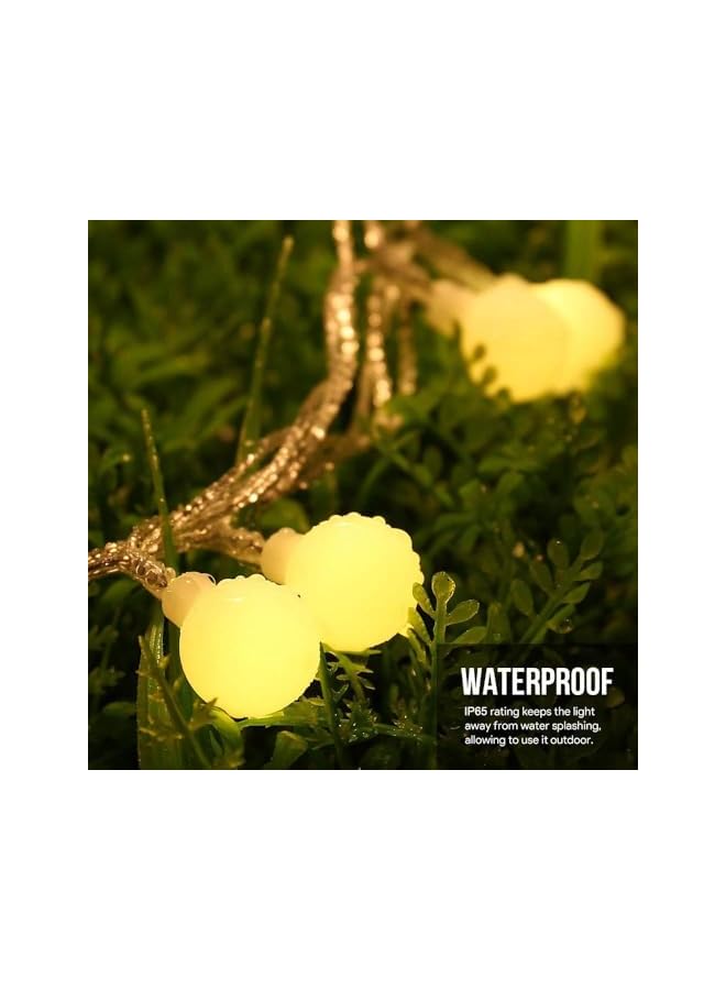 The Bros Outdoor Ramadan String Lights Battery Operated Fairy Lights Sepak Takraw String Starry Lamp Decoration Lamp - Warm White - Image 5