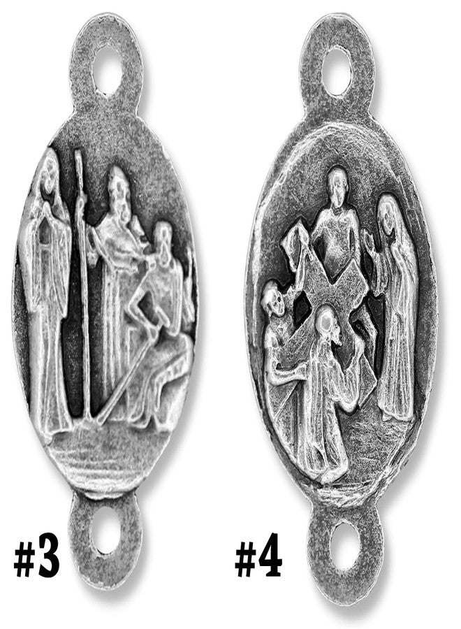 VENERARE Seven Sorrows Rosary Medal Set of 8 Chaplet Rosary Parts to Make 7 Dolors Rosary Chaplet - Image 3