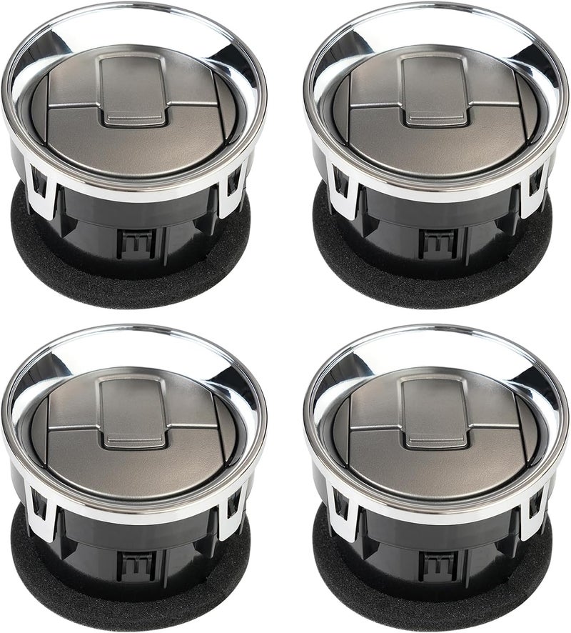 BHB 4PCS Dashboard AC Heater Vent Chrome Front Interior Louvres for Ford F150 Lobo 2009-2014 - Image 1