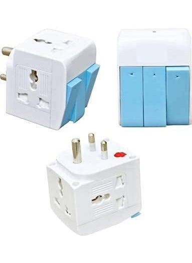 SPIRITUAL HOUSE SPIRITUAL HOUSE 3 PIN 3 Way Universal Multi Plug with Individual Switch Universal Travel Adapter 3 Pin Travel Adapter Multicolour  - Image 4