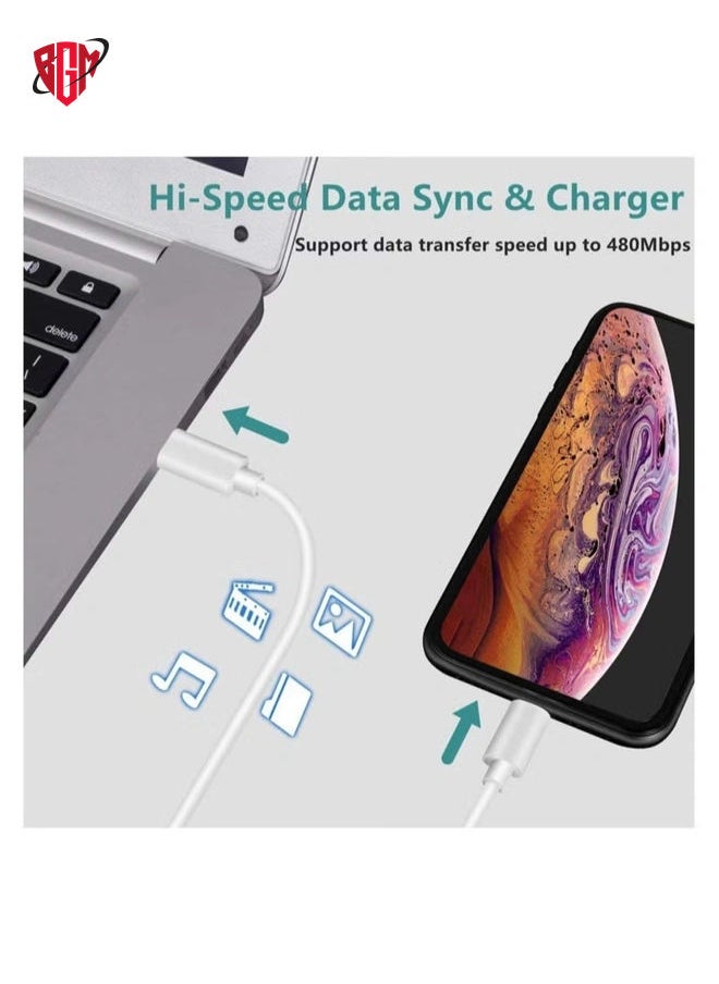 BGM - Lightning Cable Fast Charging and Hi-Speed Syncing Cord Compatible with Apple iPhone X/XS/XR/XS MAX/8/8 Plus/iPad White - Image 1