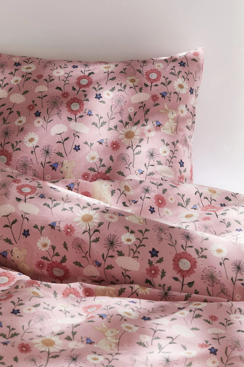 H&M Patterned single duvet cover set