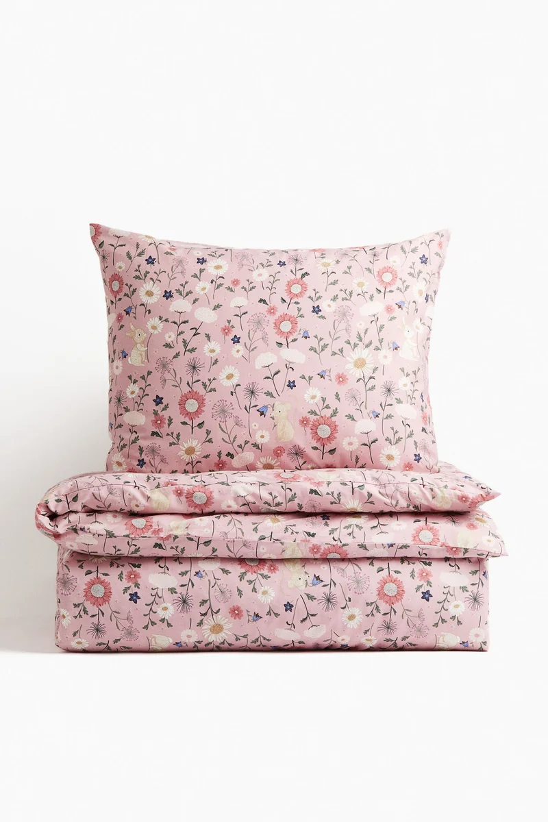 H&M Patterned single duvet cover set