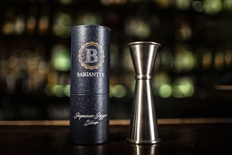 B BARIANTTE BARIANTTE Cocktail Jigger for Bartending, 2 oz 1 oz Japanese Measuring Shot Glass - Silver - Image 3
