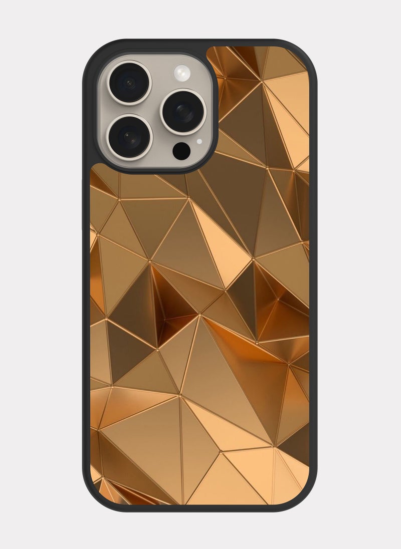 PXLAAT iPhone 15 Pro Max case cover Gold Pattern - Image 1