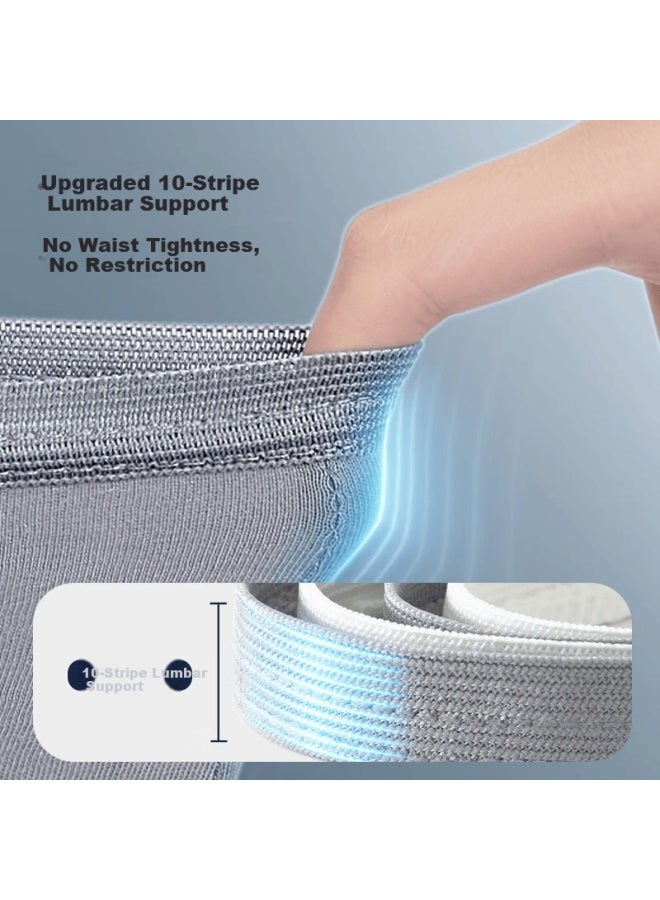 Free Go Freego Disposable Men's Cotton Boxer Briefs Sterilized Travel Portable Wash-free Daily Use Plus Size 4XL 9-pack White - Image 3