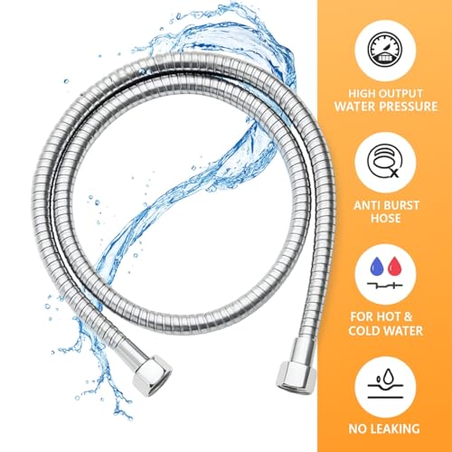 HOMEMATES High-Pressure ABS Handheld Bidet Spray Premium Health Faucet Pipe for Bathroom Use, Suitable for Western Toilets, and Hygienic Cleaning Solution (Silver) - Image 4