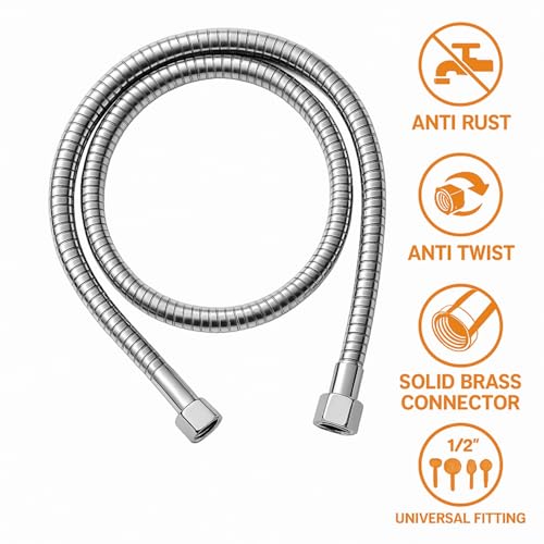HOMEMATES High-Pressure ABS Handheld Bidet Spray Premium Health Faucet Pipe for Bathroom Use, Suitable for Western Toilets, and Hygienic Cleaning Solution (Silver) - Image 5