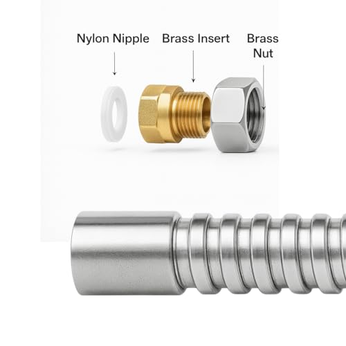 HOMEMATES High-Pressure ABS Handheld Bidet Spray Premium Health Faucet Pipe for Bathroom Use, Suitable for Western Toilets, and Hygienic Cleaning Solution (Silver) - Image 2