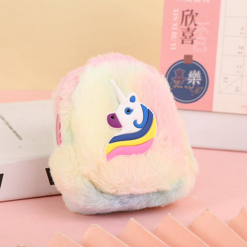 Korean Style Girl Heart Cute Cat Coin Purse Student Portable Earphone Bag Plush Storage Coin Bag Key Case - Image 1