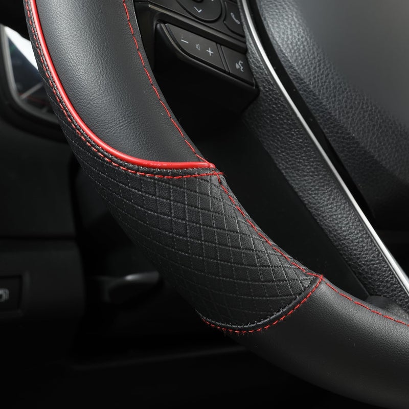 GIANT PANDA Car Steering Wheel Cover for Toyota RAV4 Corolla Camry Tacoma - Black - Image 5