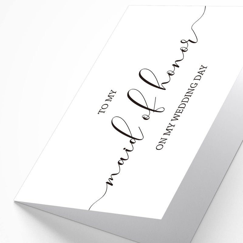 Goroar to My Maid of Honor on My Wedding Day, to My Maid of Honor, Wedding Day Cards, Bridal Party Wedding Day, Thank You Card - Image 4