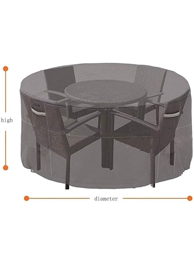 Round Table Covers Garden Sofa Outdoor Patio Rainproof Dust/Sun Waterproof Idle Furniture Protection Silver, 25 Sizes (Color : Silver, Size : 140x90cm) - Image 2