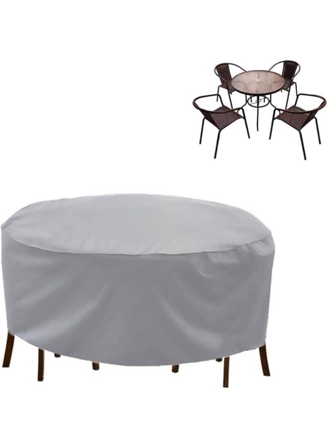 Round Table Covers Garden Sofa Outdoor Patio Rainproof Dust/Sun Waterproof Idle Furniture Protection Silver, 25 Sizes (Color : Silver, Size : 140x90cm) - Image 1