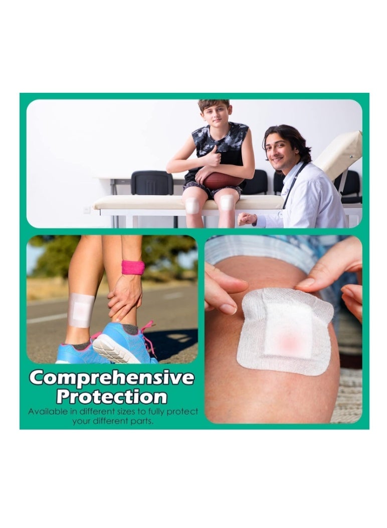 الواحة-TH ٢٠ قطعة من ضمادات الشاش المعقمة ذات الحواف، ضمادات لاصقة معقمة، ضمادات لاصقة تسمح بمرور الهواء مع وسادة غير لاصقة للعناية بالجروح، مقاس ١٥ × ١٠ سم - Image 4