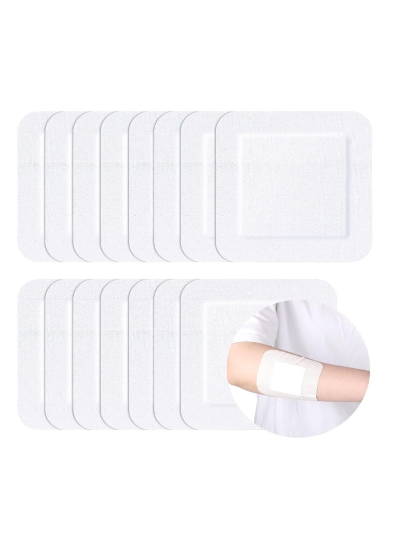 الواحة-TH ٢٠ قطعة من ضمادات الشاش المعقمة ذات الحواف، ضمادات لاصقة معقمة، ضمادات لاصقة تسمح بمرور الهواء مع وسادة غير لاصقة للعناية بالجروح، مقاس ١٥ × ١٠ سم - Image 1