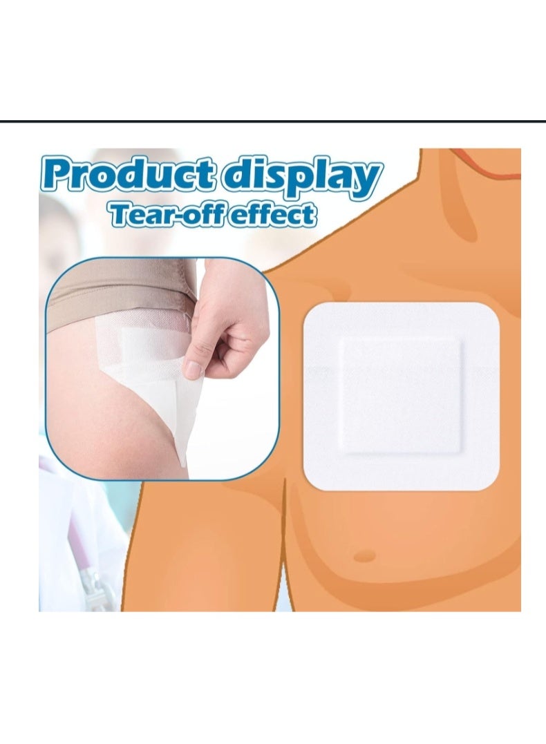 الواحة-TH ٢٠ قطعة من ضمادات الشاش المعقمة ذات الحواف، ضمادات لاصقة معقمة، ضمادات لاصقة تسمح بمرور الهواء مع وسادة غير لاصقة للعناية بالجروح، مقاس ١٥ × ١٠ سم - Image 3