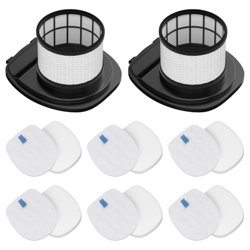 LANROON IX141 Filters Fit for Shark IX141 IX140 IZ140 IX142 IZ140C IZ142 UZ145 IZ141C IX141H WZ140 Stick Vacuum, Replace Part 616FJ140 & 617FJ140, 2 Pack HEPA Filter 6 Pack Foam & Felt Filter Kit - Image 1