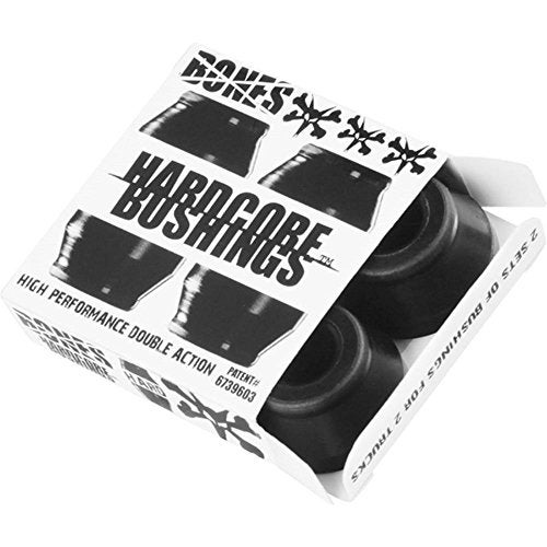 Bones Hardcore 4pc Hard Black Black Bushings Skateboard Bushings - Image 1