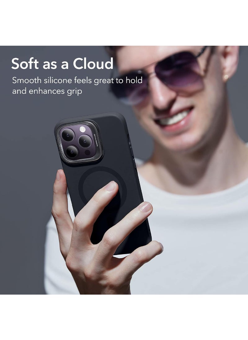 For iPhone 14 Pro Max Case Compatible with MagSafe Case with Grade Protection Built-in Camera Ring Stand Magnetic Phone Case Cloud Kickstand Case
