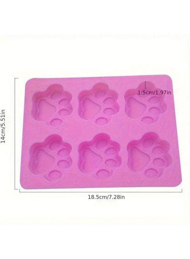1pc Food Grade Silicone Dog Paw Cake Mold For Baking Fondant Cupcakes - Image 3